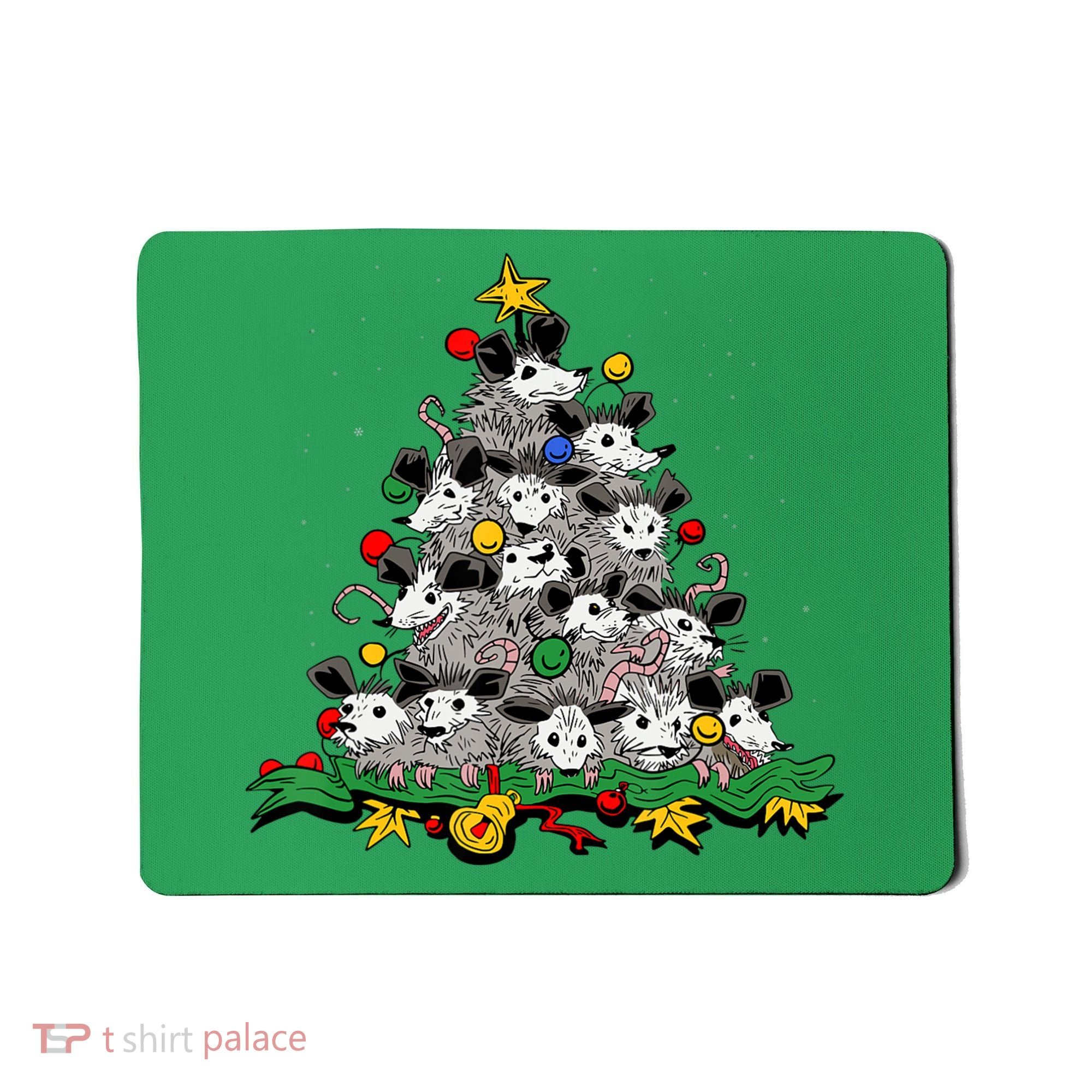 Funny Possum Christmas Tree Ornament Decor Opossum Lovers Mousepad