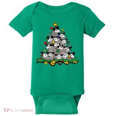 Funny Possum Christmas Tree Ornament Decor Opossum Lovers Baby Bodysuit