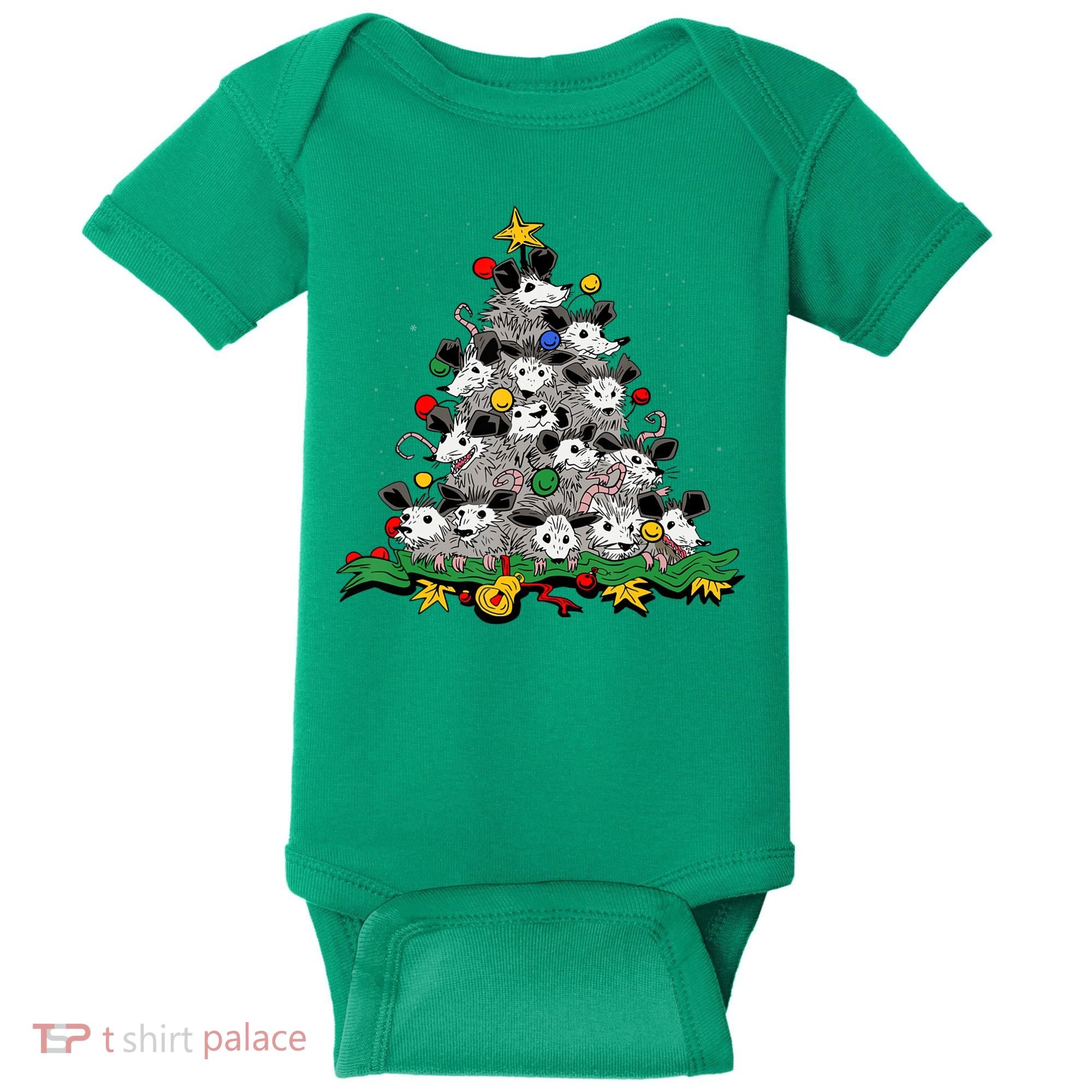 Funny Possum Christmas Tree Ornament Decor Opossum Lovers Baby Bodysuit