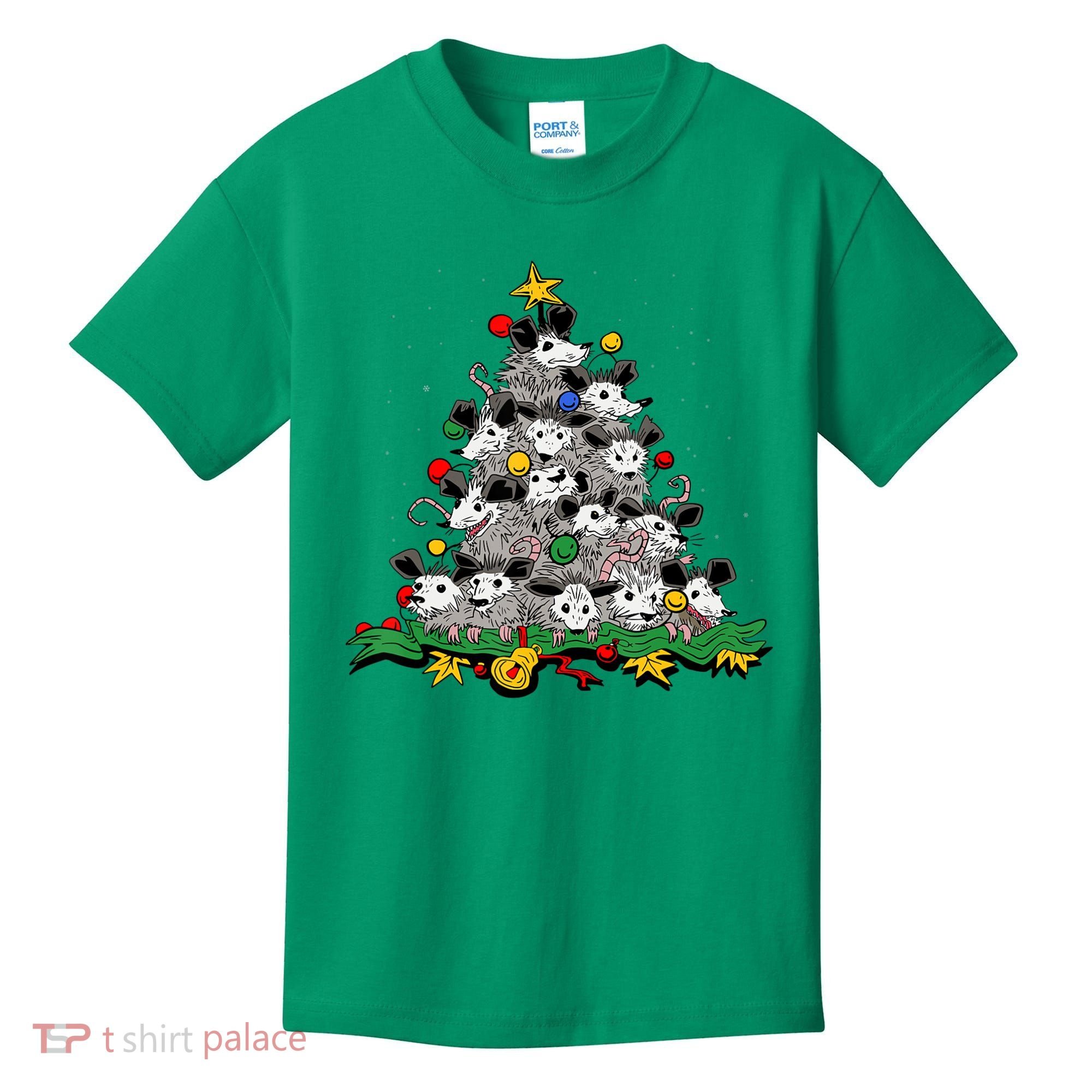 Funny Possum Christmas Tree Ornament Decor Opossum Lovers Kids T-Shirt