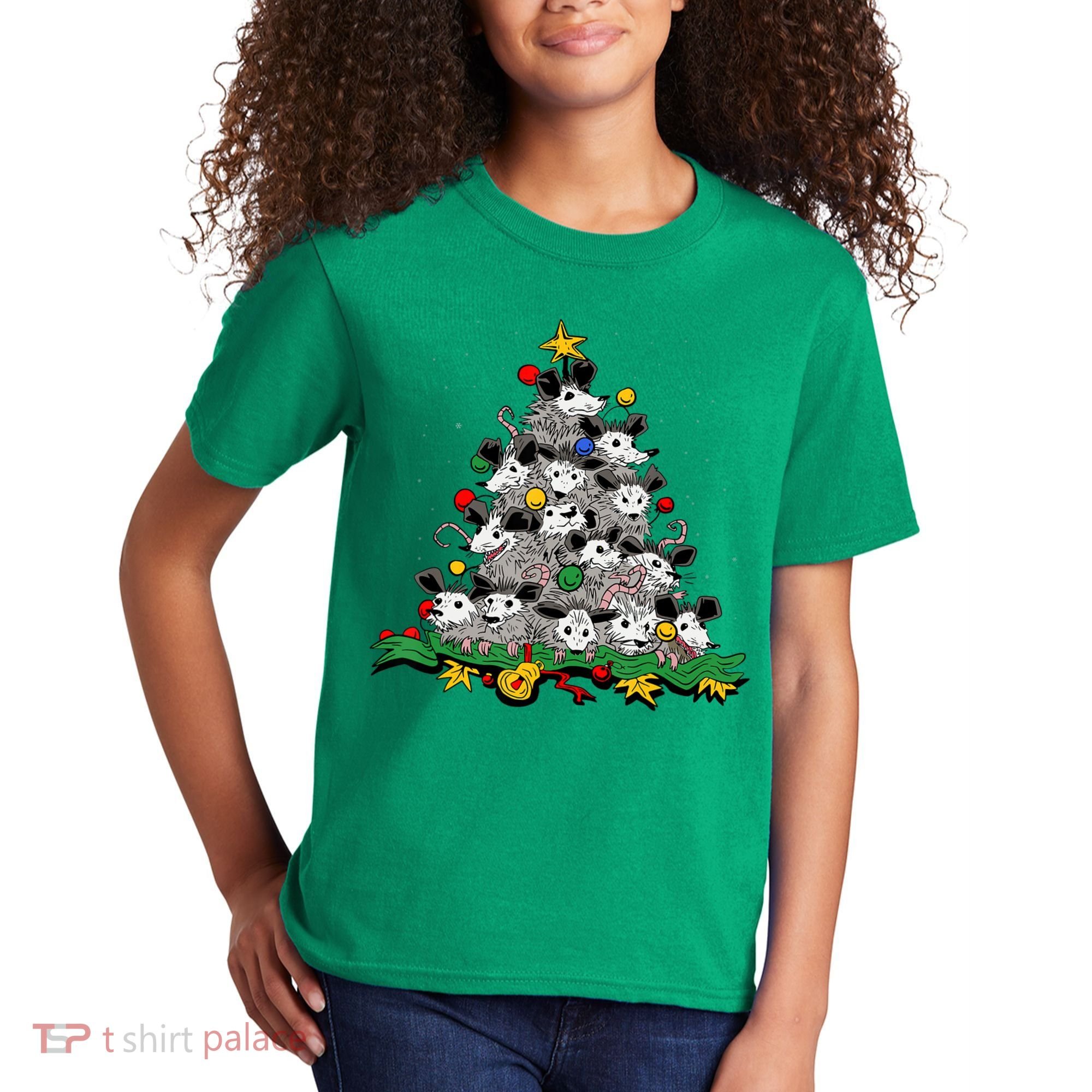 Funny Possum Christmas Tree Ornament Decor Opossum Lovers Kids T-Shirt
