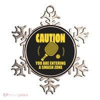 Funny Pickleball Caution You Are Entering Smash Zone Ornament thumb 0