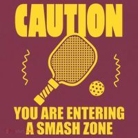 Funny Pickleball Caution You Are Entering Smash Zone 16oz Travel Tumbler thumb 2