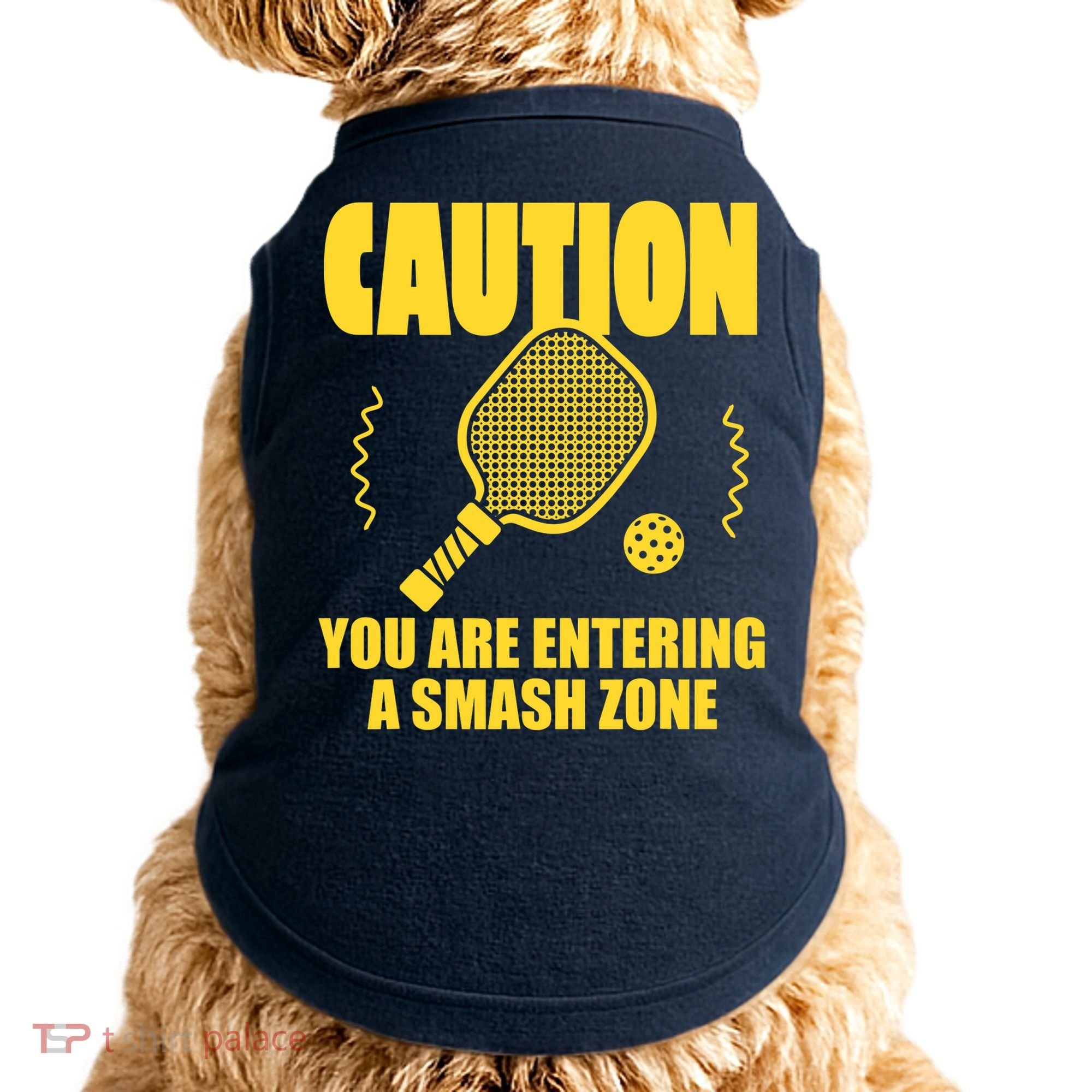 Funny Pickleball Caution You Are Entering Smash Zone Doggie Tank