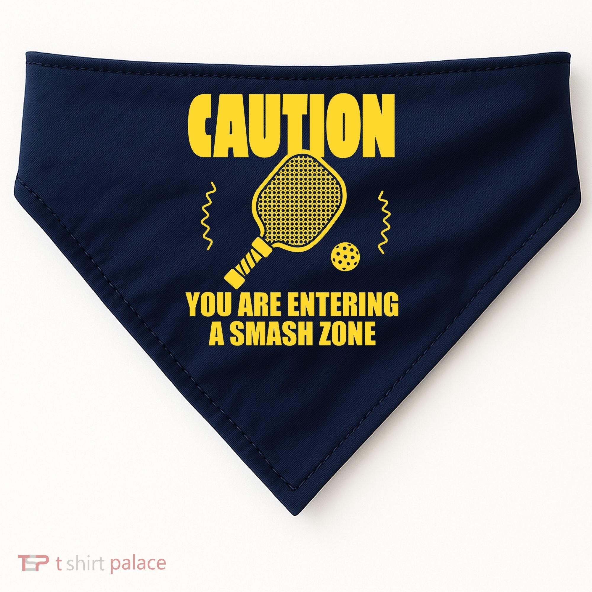 Funny Pickleball Caution You Are Entering Smash Zone USA-Made Doggie Bandana
