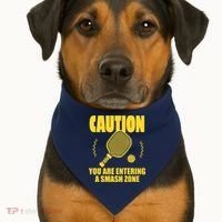 Funny Pickleball Caution You Are Entering Smash Zone USA-Made Doggie Bandana thumb 1