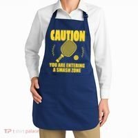 Funny Pickleball Caution You Are Entering Smash Zone Apron thumb 2
