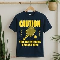 Funny Pickleball Caution You Are Entering Smash Zone T-Shirt thumb 2