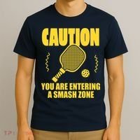 Funny Pickleball Caution You Are Entering Smash Zone T-Shirt thumb 3