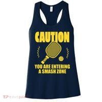 Funny Pickleball Caution You Are Entering Smash Zone Women's Tank Top thumb 0