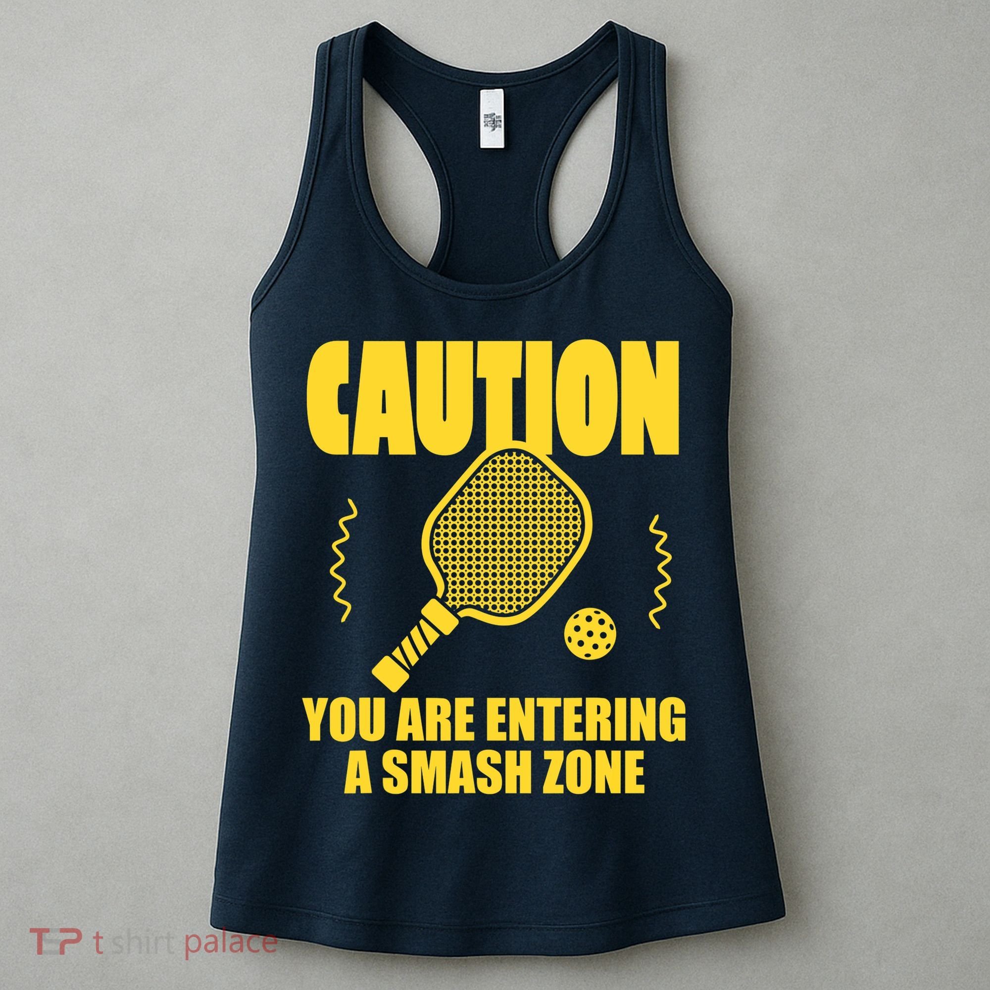 Funny Pickleball Caution You Are Entering Smash Zone Women's Tank Top
