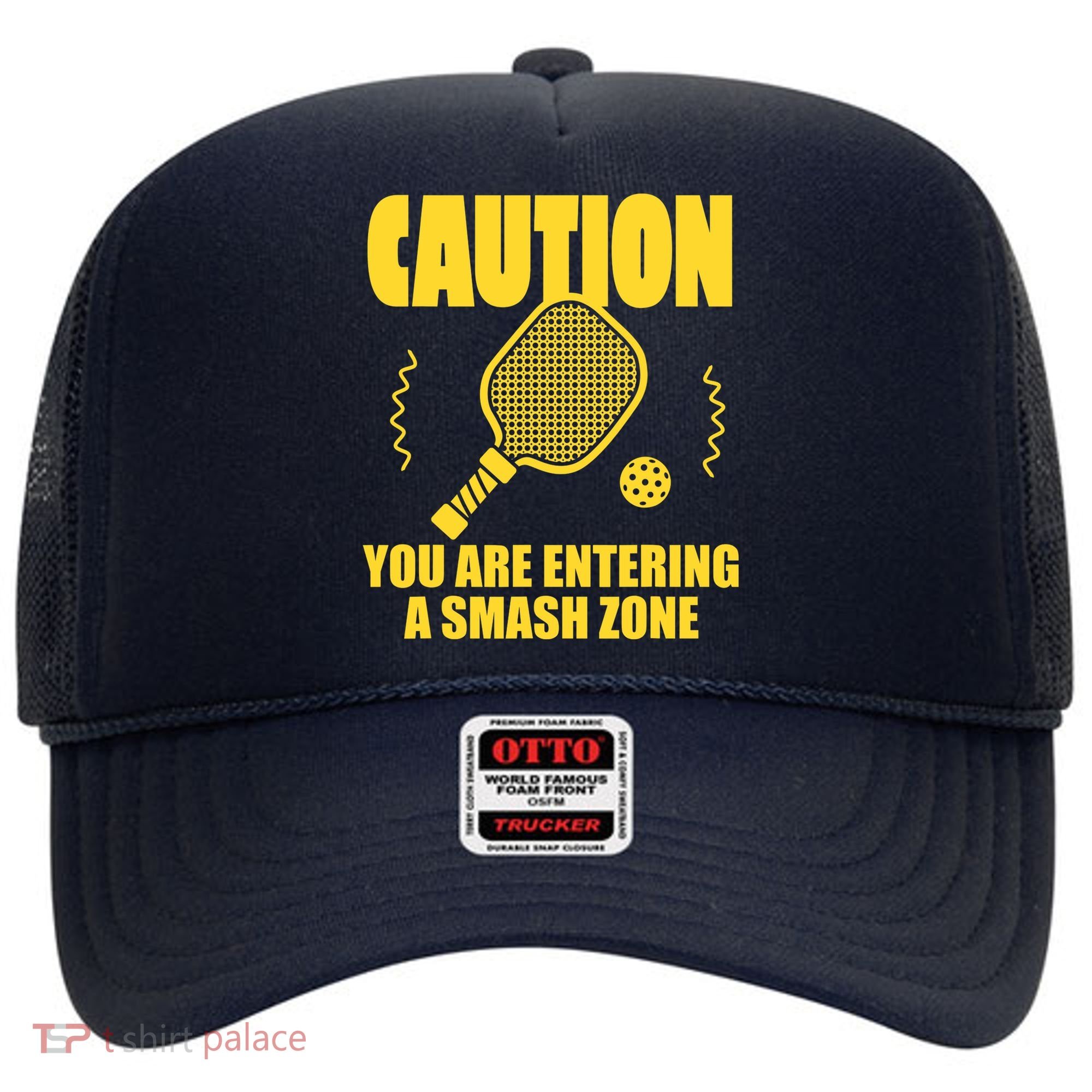Funny Pickleball Caution You Are Entering Smash Zone Hat