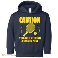 Funny Pickleball Caution You Are Entering Smash Zone Toddler Hoodie thumb 0