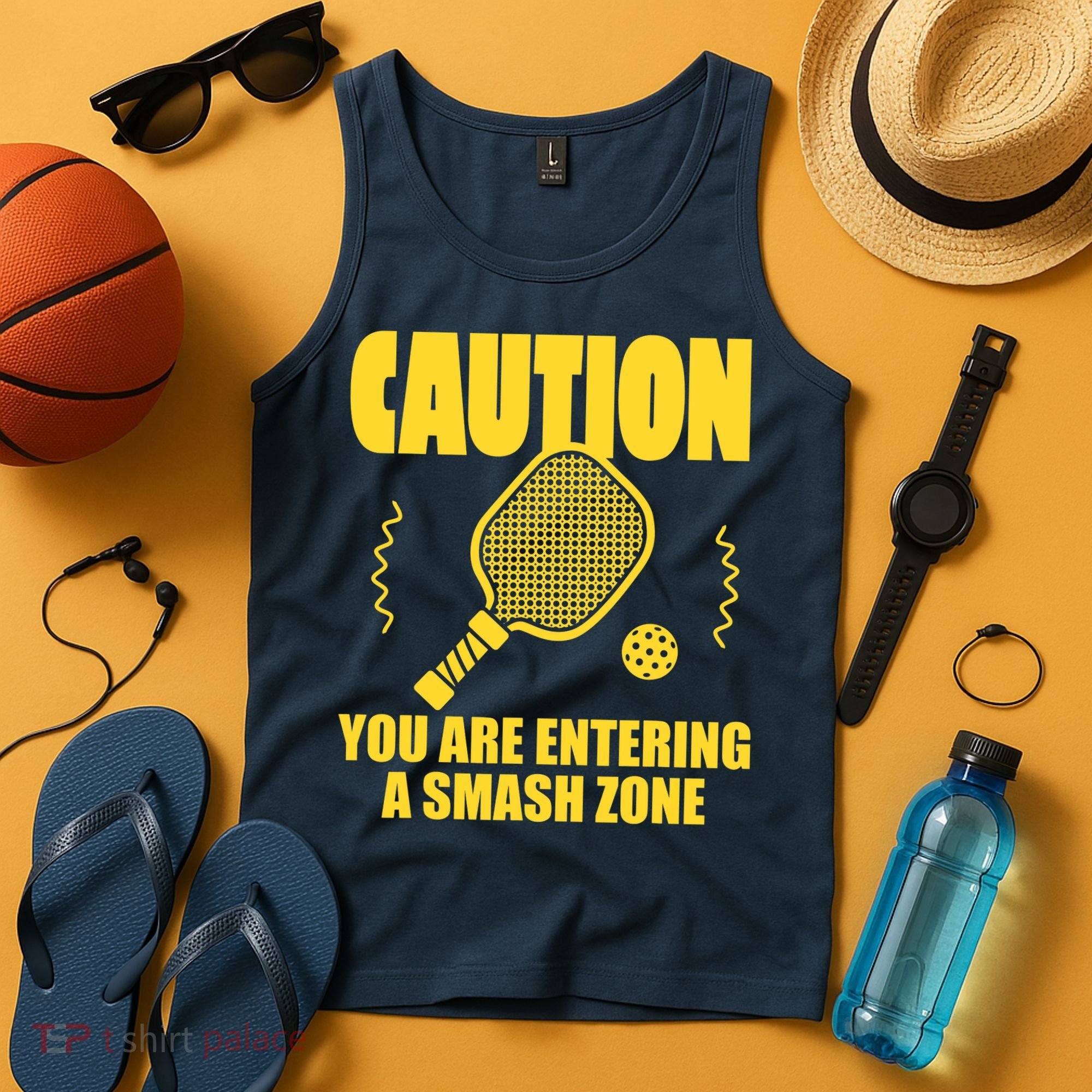 Funny Pickleball Caution You Are Entering Smash Zone Tank Top
