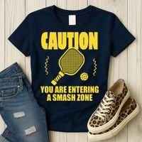 Funny Pickleball Caution You Are Entering Smash Zone Women's T-Shirt thumb 3