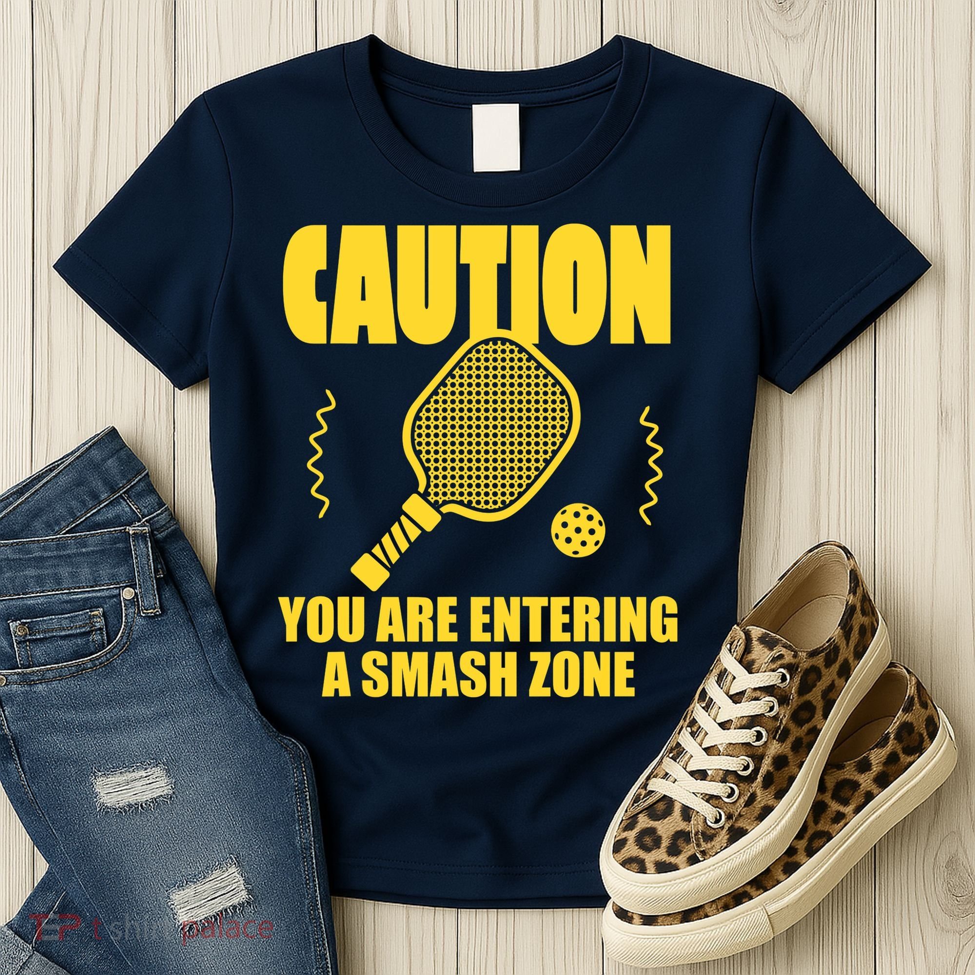 Funny Pickleball Caution You Are Entering Smash Zone Women's T-Shirt