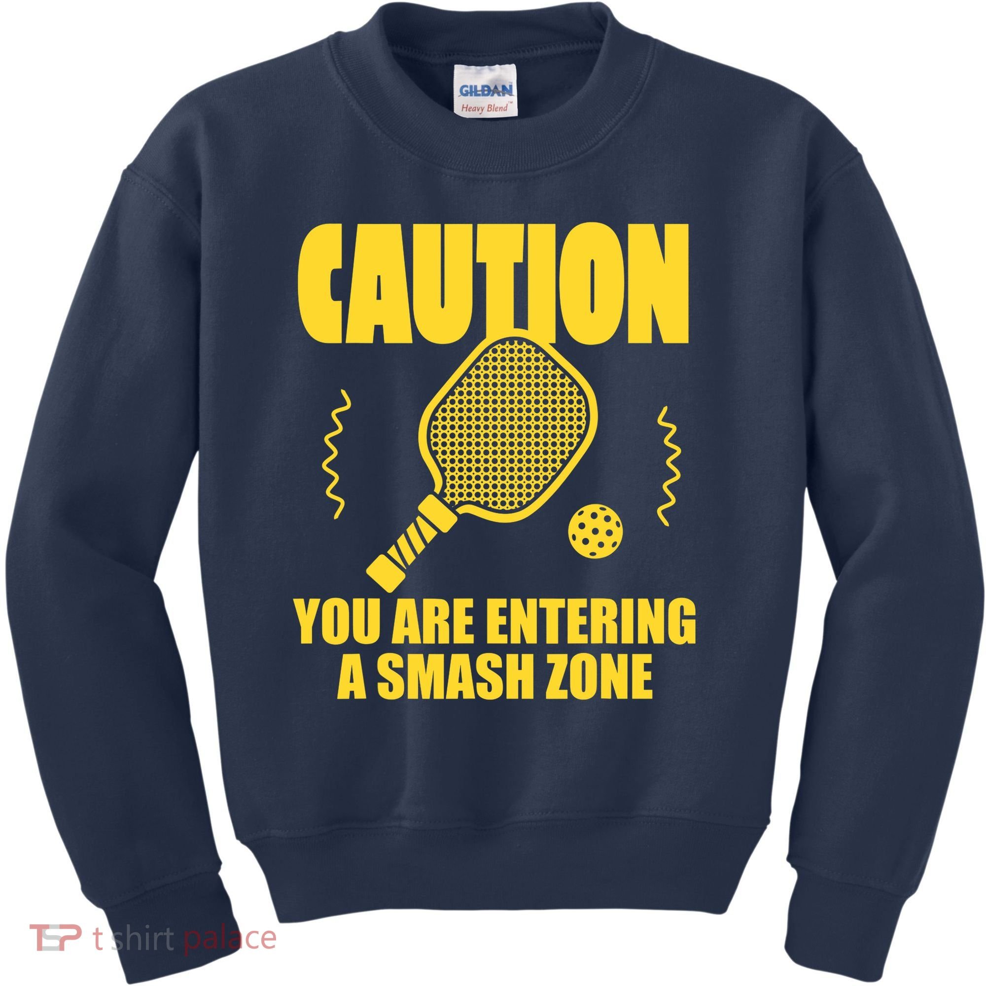 Funny Pickleball Caution You Are Entering Smash Zone Kids Sweatshirt