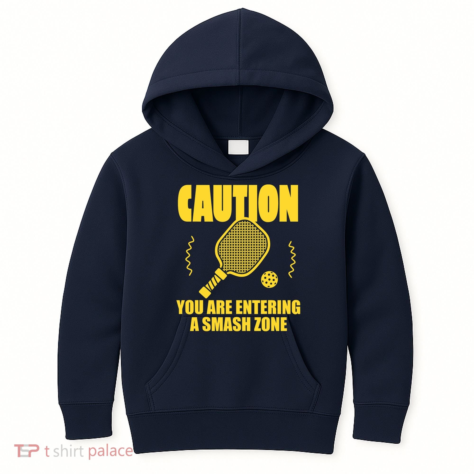 Funny Pickleball Caution You Are Entering Smash Zone Kids Hoodie