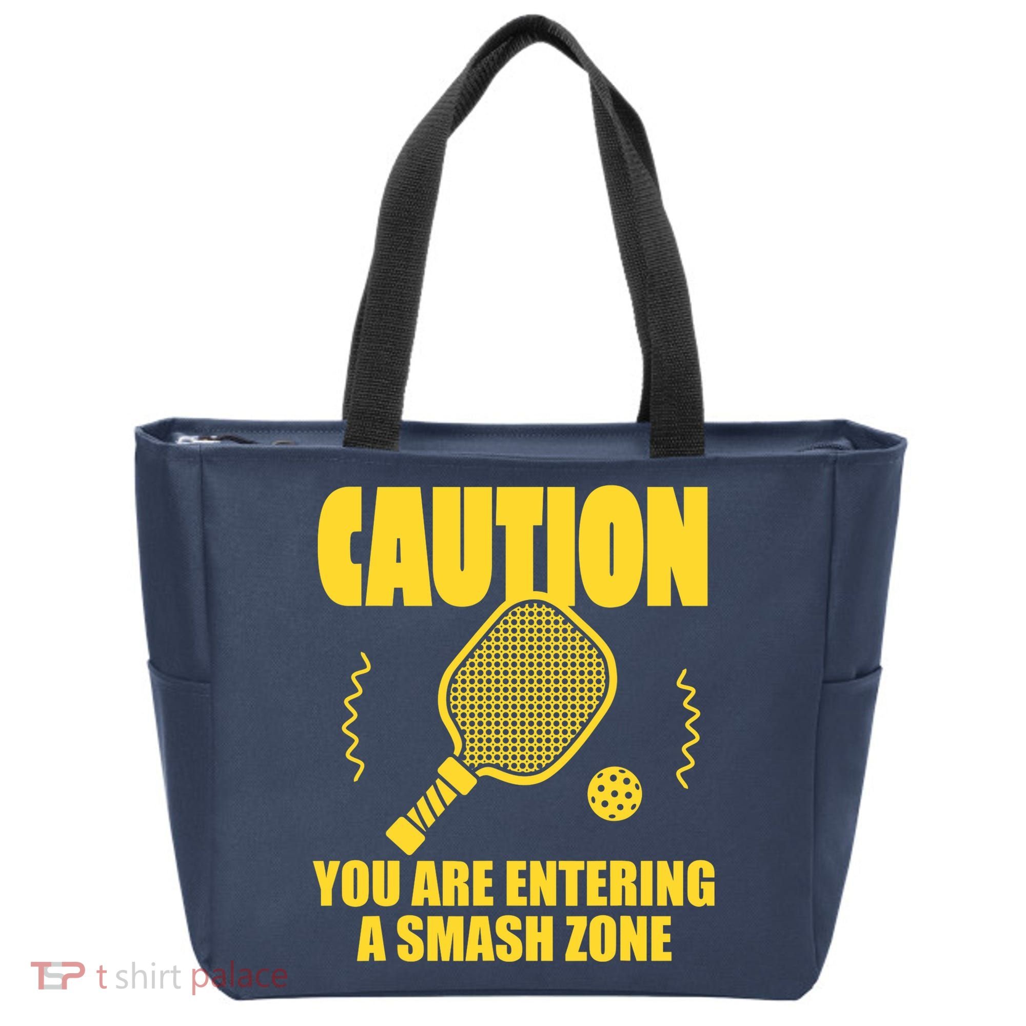 Funny Pickleball Caution You Are Entering Smash Zone Tote Bag