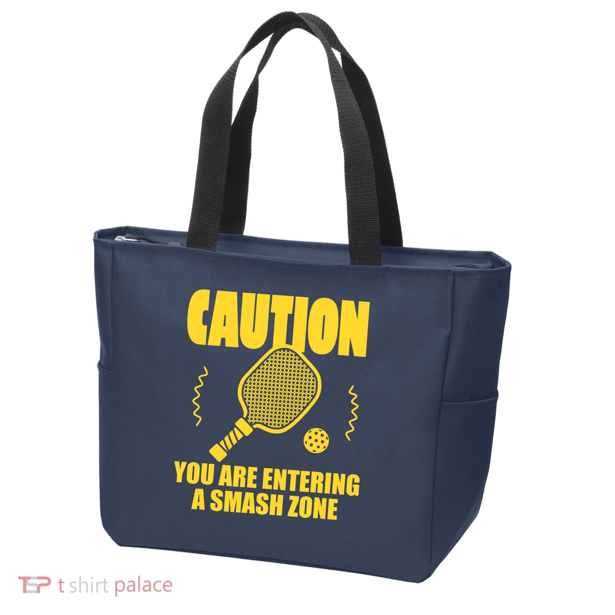 Funny Pickleball Caution You Are Entering Smash Zone Tote Bag