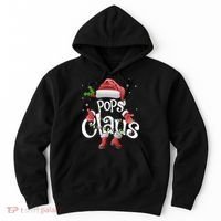 Funny Pops Claus Christmas Pajamas Santa Hat Costume Hoodie thumb 0