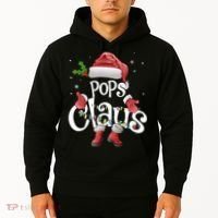 Funny Pops Claus Christmas Pajamas Santa Hat Costume Hoodie thumb 2