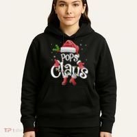 Funny Pops Claus Christmas Pajamas Santa Hat Costume Hoodie thumb 5