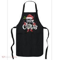Funny Pops Claus Christmas Pajamas Santa Hat Costume Apron thumb 0
