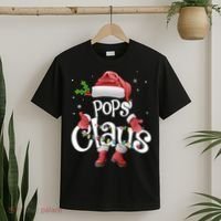 Funny Pops Claus Christmas Pajamas Santa Hat Costume T-Shirt thumb 2