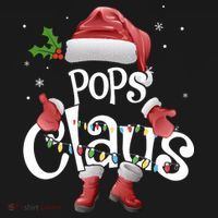 Funny Pops Claus Christmas Pajamas Santa Hat Costume T-Shirt thumb 7