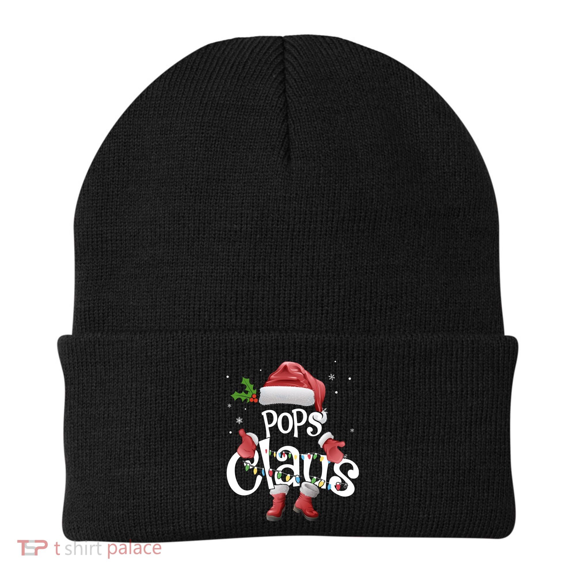 Funny Pops Claus Christmas Pajamas Santa Hat Costume Beanie