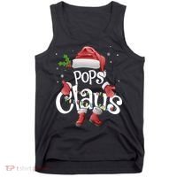 Funny Pops Claus Christmas Pajamas Santa Hat Costume Tank Top thumb 0