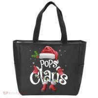 Funny Pops Claus Christmas Pajamas Santa Hat Costume Tote Bag thumb 0