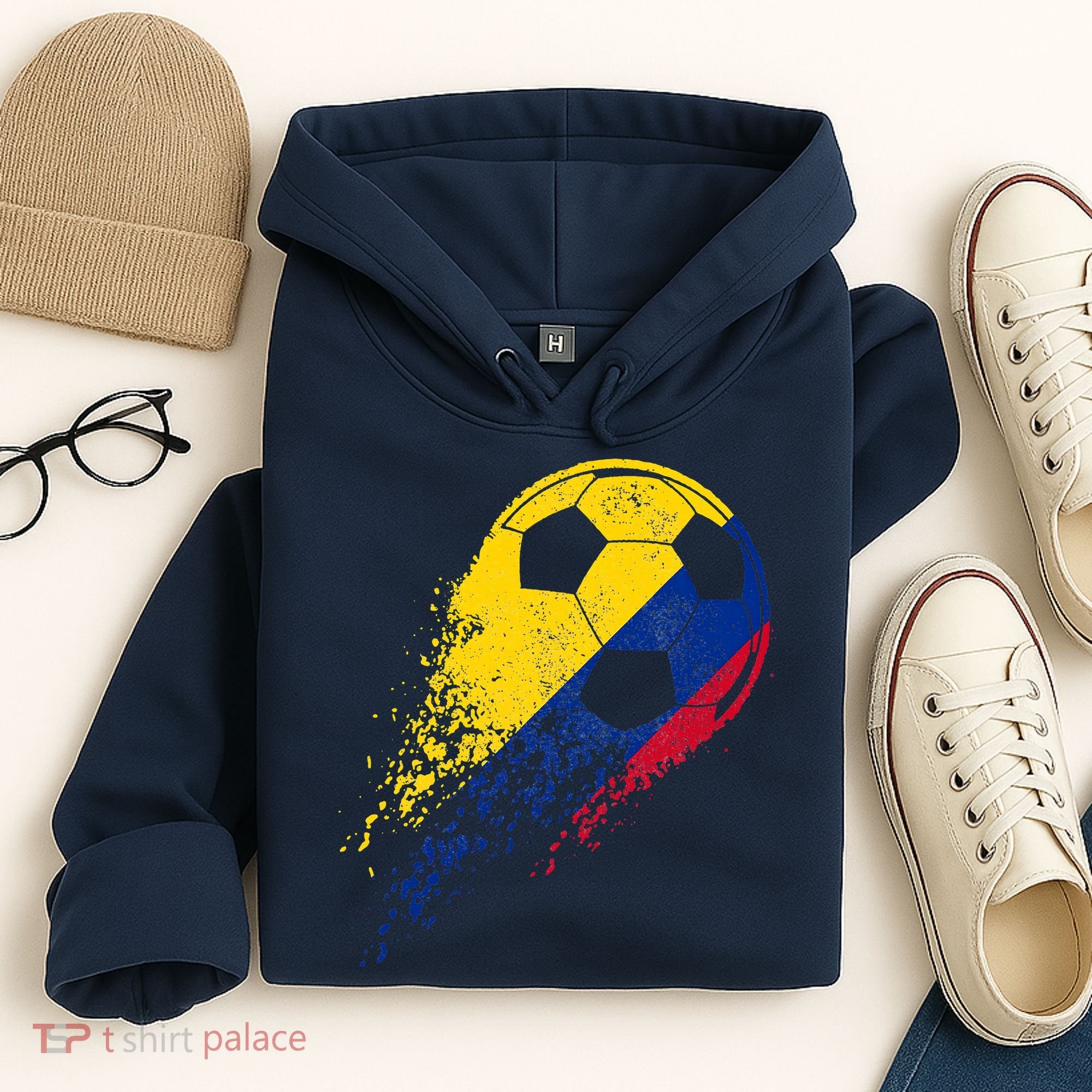 Flag Pride Colombia Soccer Colombian Player Hoodie
