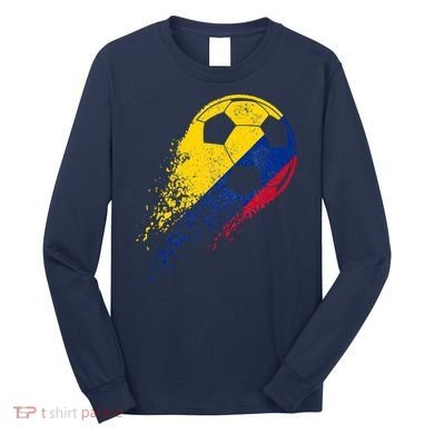 Flag Pride Colombia Soccer Colombian Player Long Sleeve Shirt