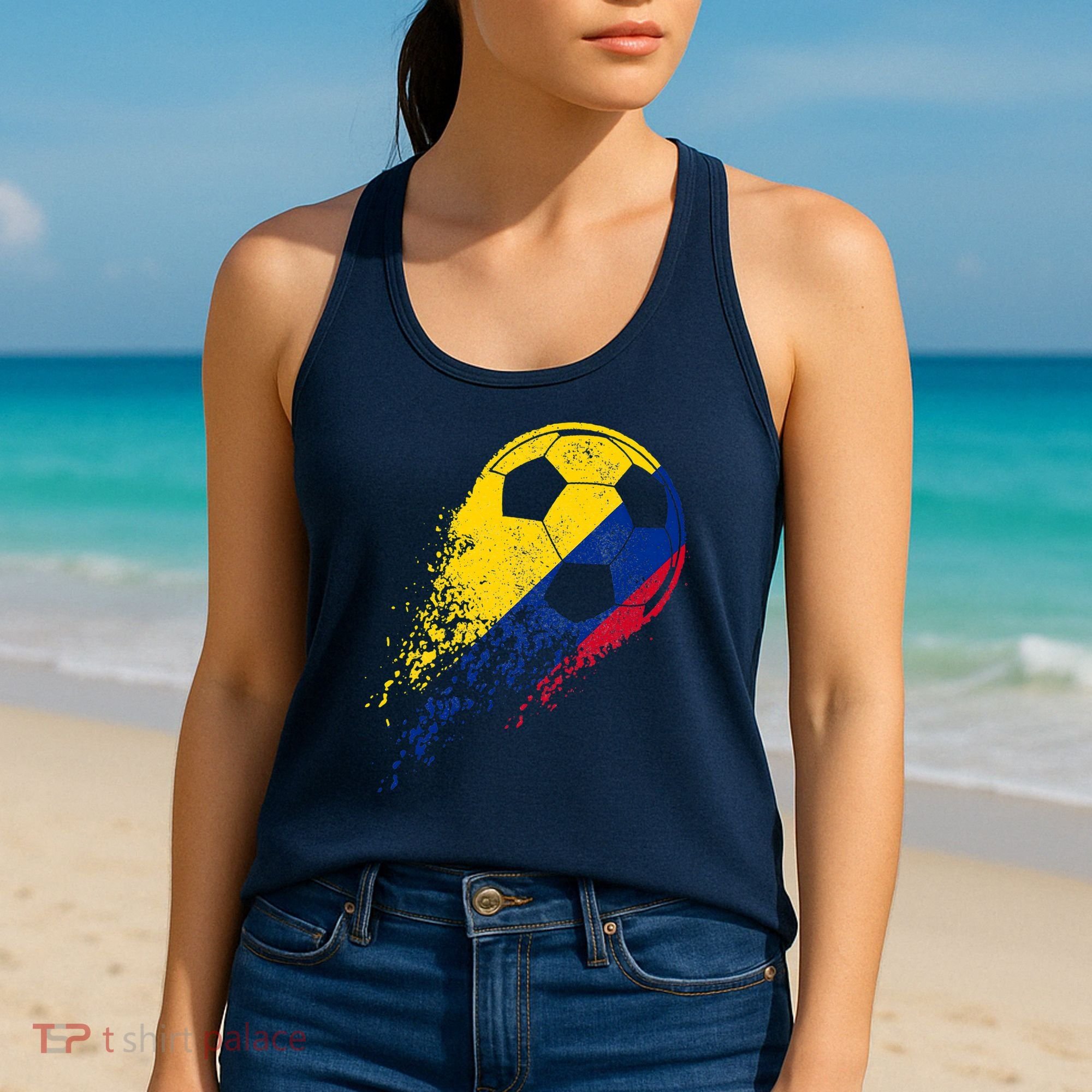 Flag Pride Colombia Soccer Colombian Player Women's Tank Top