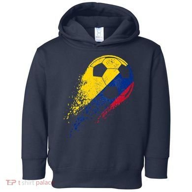 Flag Pride Colombia Soccer Colombian Player Toddler Hoodie