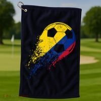 Flag Pride Colombia Soccer Colombian Player Golf Towel thumb 1