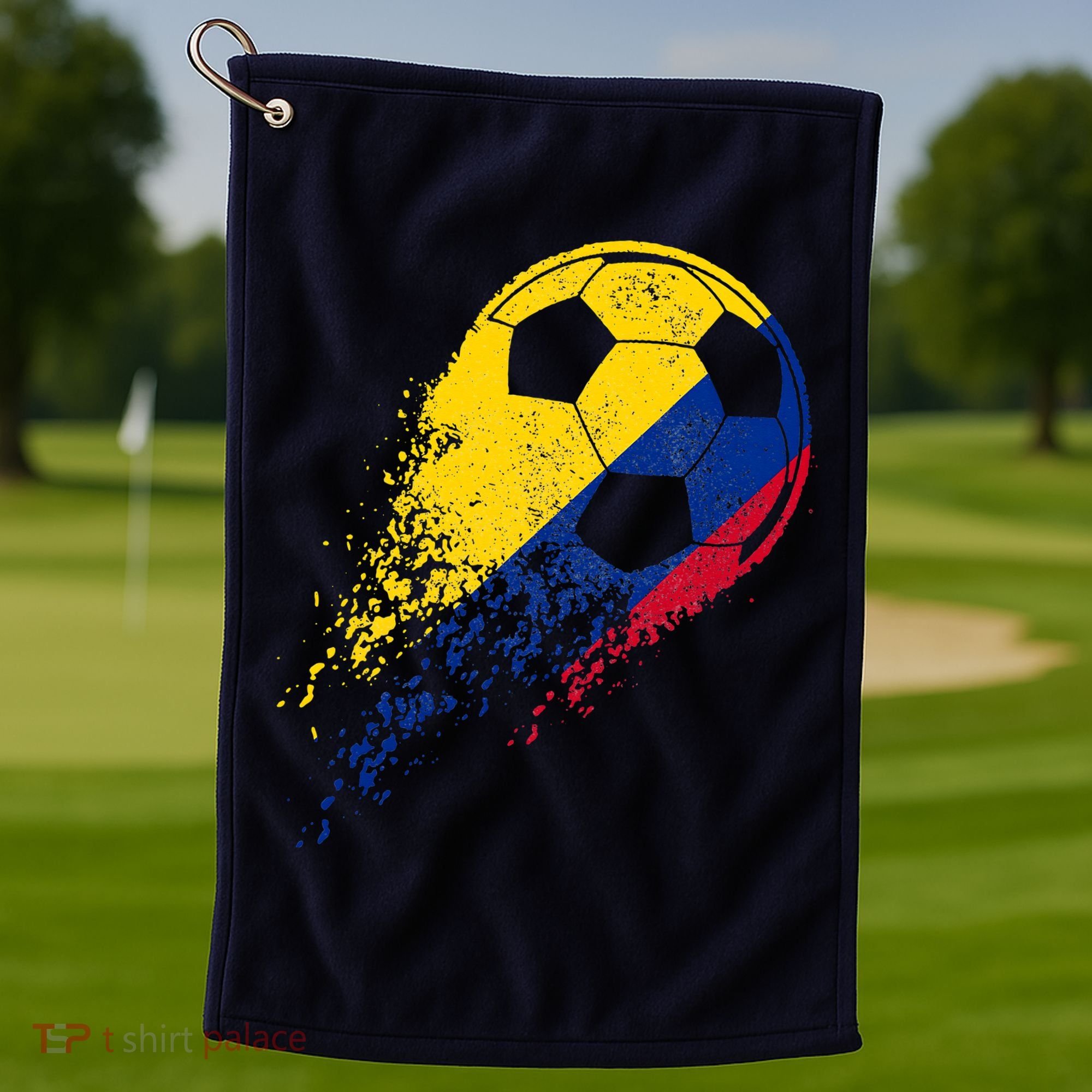 Flag Pride Colombia Soccer Colombian Player Golf Towel