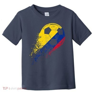 Flag Pride Colombia Soccer Colombian Player Toddler T-Shirt