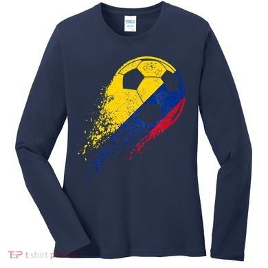 Flag Pride Colombia Soccer Colombian Player Women's Long Sleeve Shirt