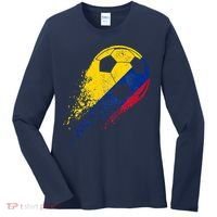 Flag Pride Colombia Soccer Colombian Player Women's Long Sleeve Shirt thumb 0