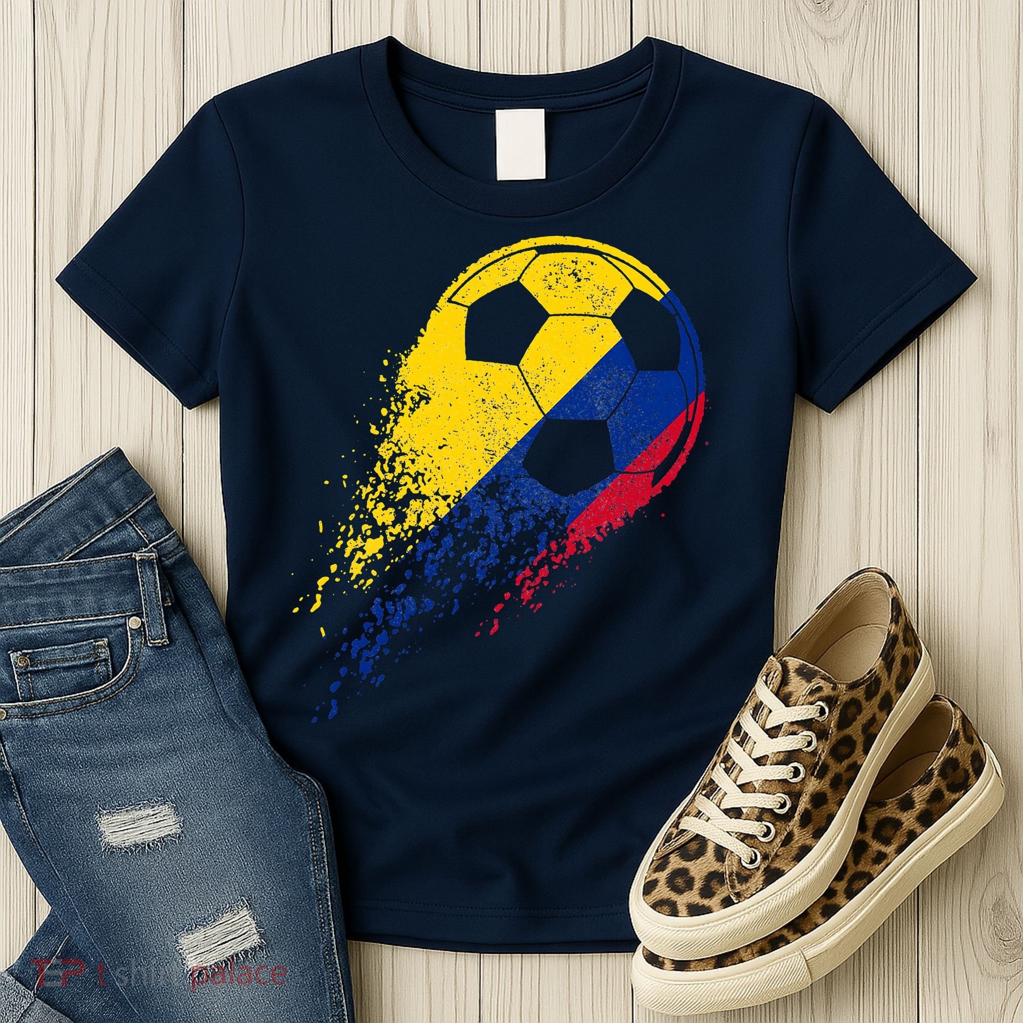 Flag Pride Colombia Soccer Colombian Player Women's T-Shirt
