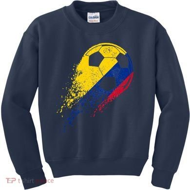 Flag Pride Colombia Soccer Colombian Player Kids Sweatshirt