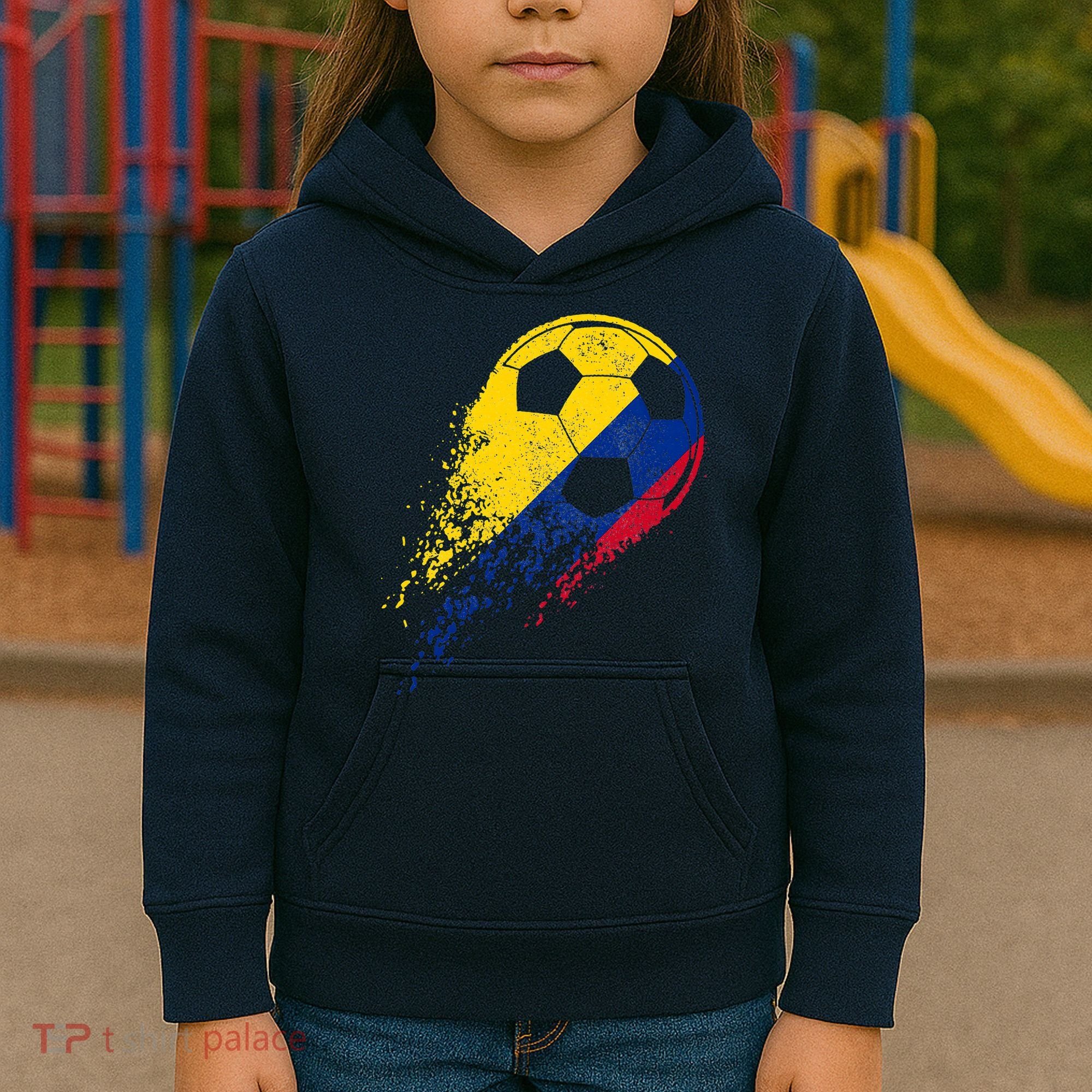 Flag Pride Colombia Soccer Colombian Player Kids Hoodie