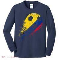 Flag Pride Colombia Soccer Colombian Player Kids Long Sleeve Shirt thumb 0