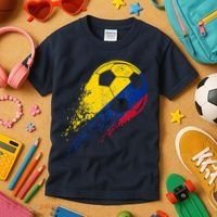 Flag Pride Colombia Soccer Colombian Player Kids T-Shirt thumb 3