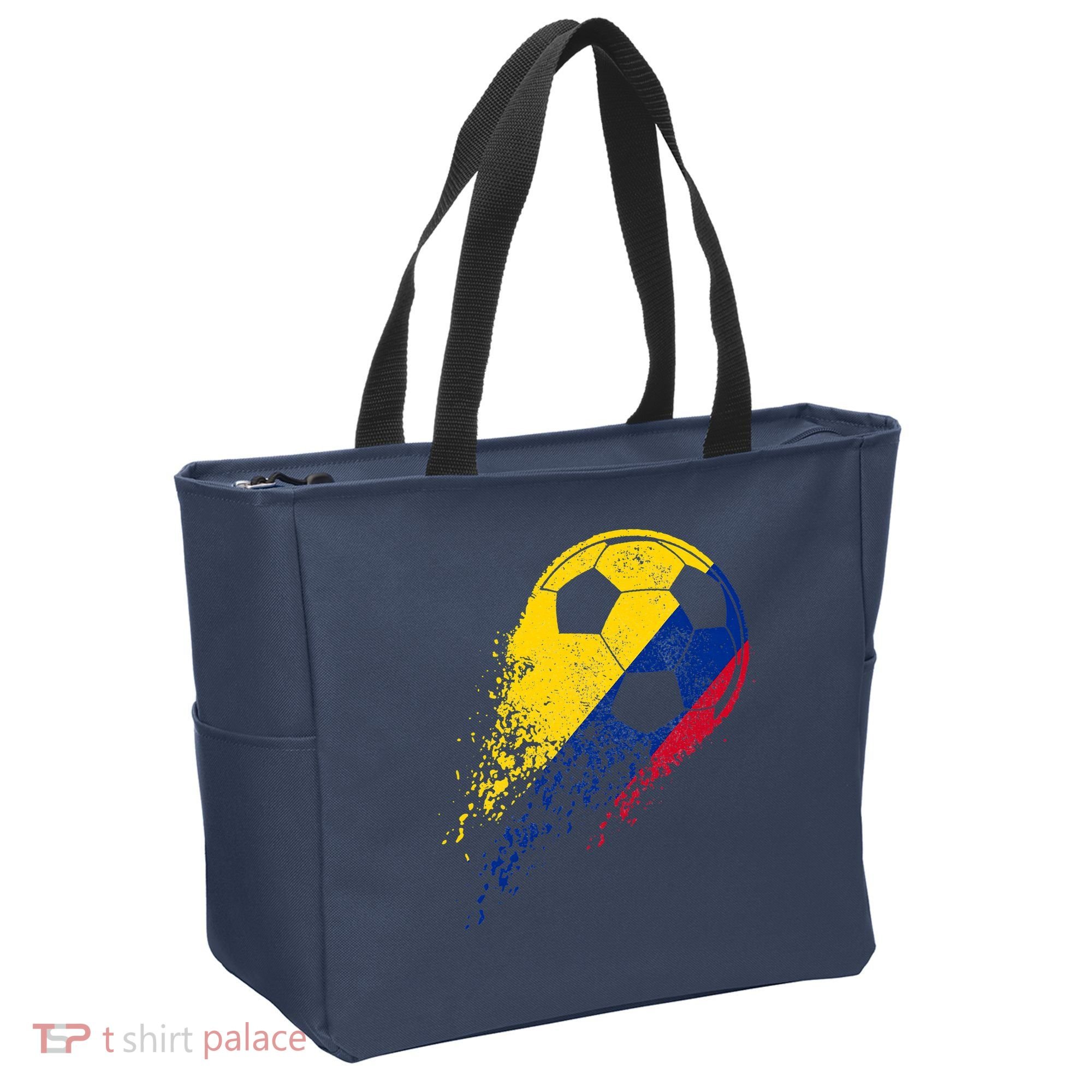 Flag Pride Colombia Soccer Colombian Player Tote Bag