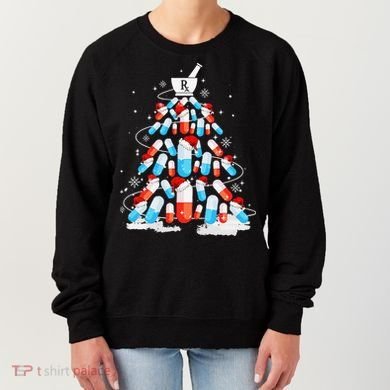 Funny Pharmacy Christmas Tree Pharmacist Christmas Women's Sweatshirt