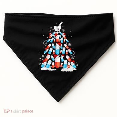 Funny Pharmacy Christmas Tree Pharmacist Christmas USA-Made Doggie Bandana